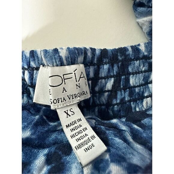 Sofia Jeans by Sofia Vergara Women's Tiered Maxi Dress with Back Tie Neck Sz XS - Picture 10 of 16